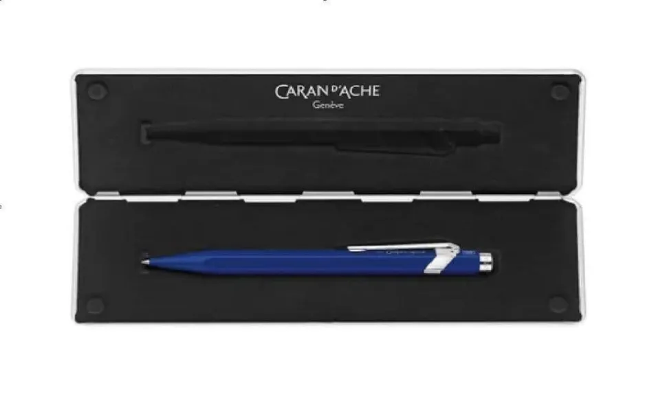 στυλό caran d'ache 849 classic rollerball μπλε σε μεταλλική κασετίνα - Caran d'ache